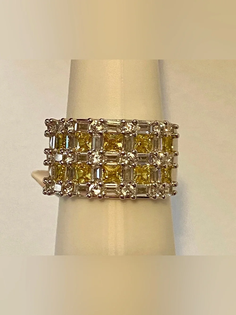 Bomb Party 2026 Yellow Topaz CZ Ring